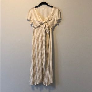 Crop Top and Skirt Set- Two Piece Striped Set